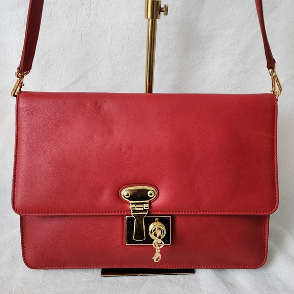 Auth Dolce&Gabbana Miss Linda Red Shoulder/Cluth Bag - Picture 4 of 12